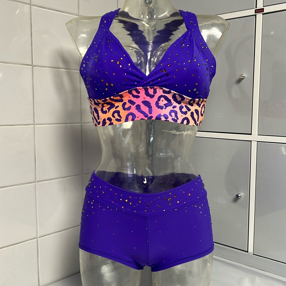 Pro Cheer Dancewear Audition Costume. Bedazzling Brilliance! M EUC